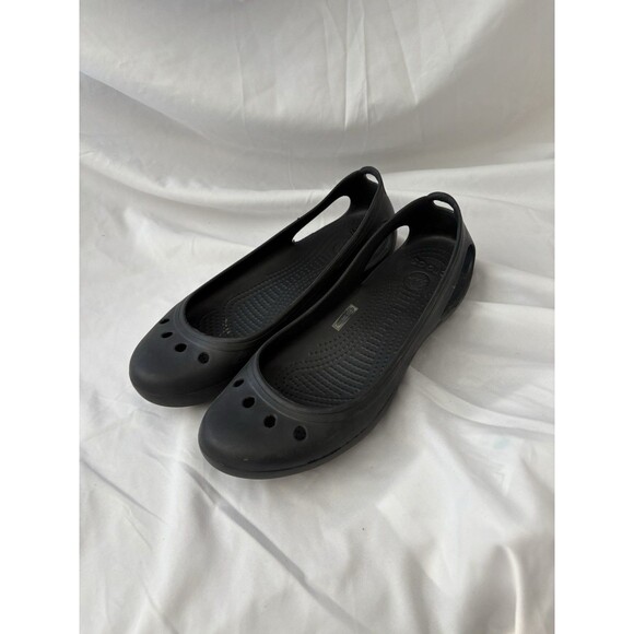 Crocs Kadee Flat -Black -11215 Women’s Size 10 - Picture 1 of 7